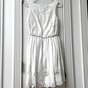 GIACOMO CINQUE NWOT White lace summer tank dress